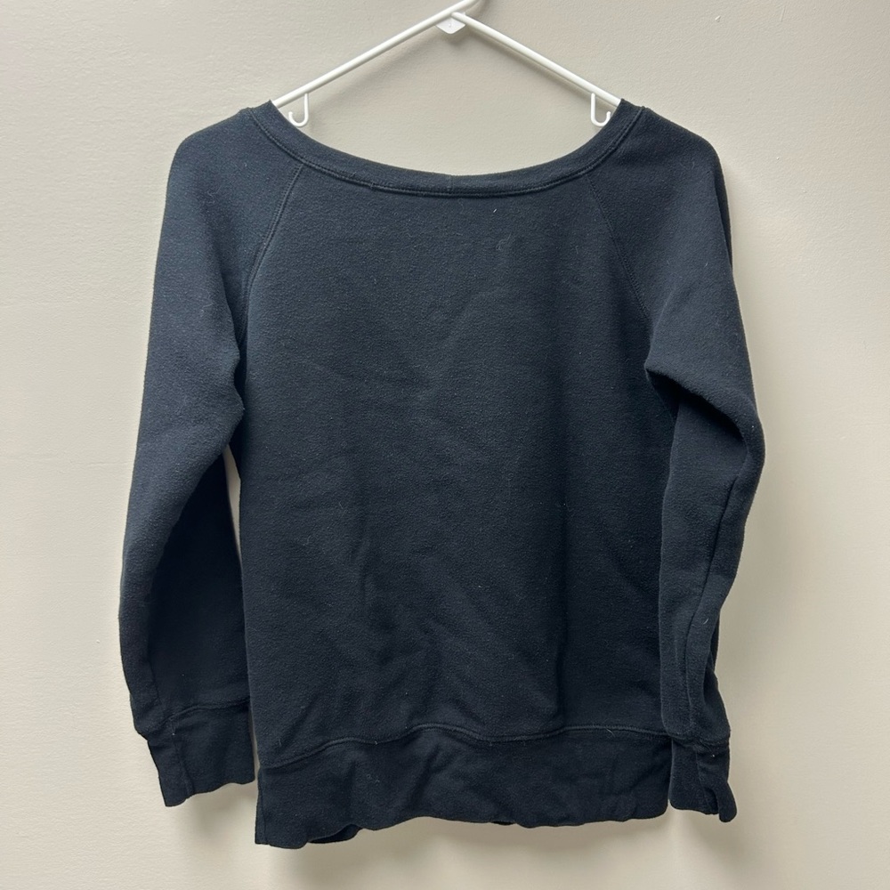 Women’s Black “Kind” Off The Shoulder Crewneck Sweater - Picture 3 of 3